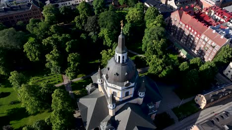 Impresionante-Revelación-Con-Drones-Desde-La-Cúpula-De-La-Iglesia-De-Katarina-Hasta-El-Paisaje-Urbano-De-Estocolmo