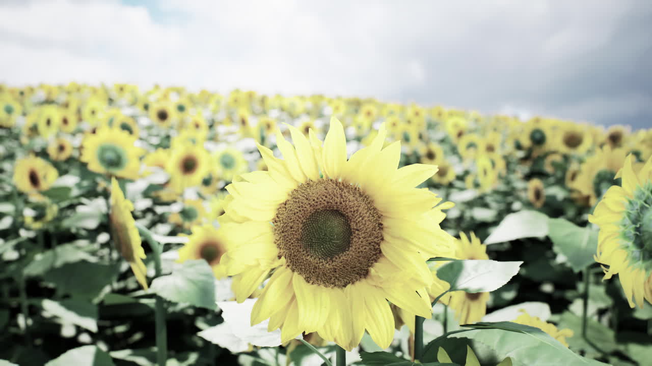 поле подсолнухов