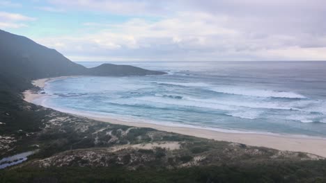 conspicuous cliff in western australia near the town of walpole at misty dawn