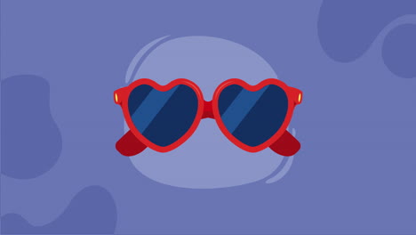 heart summer sunglasses accessory animation