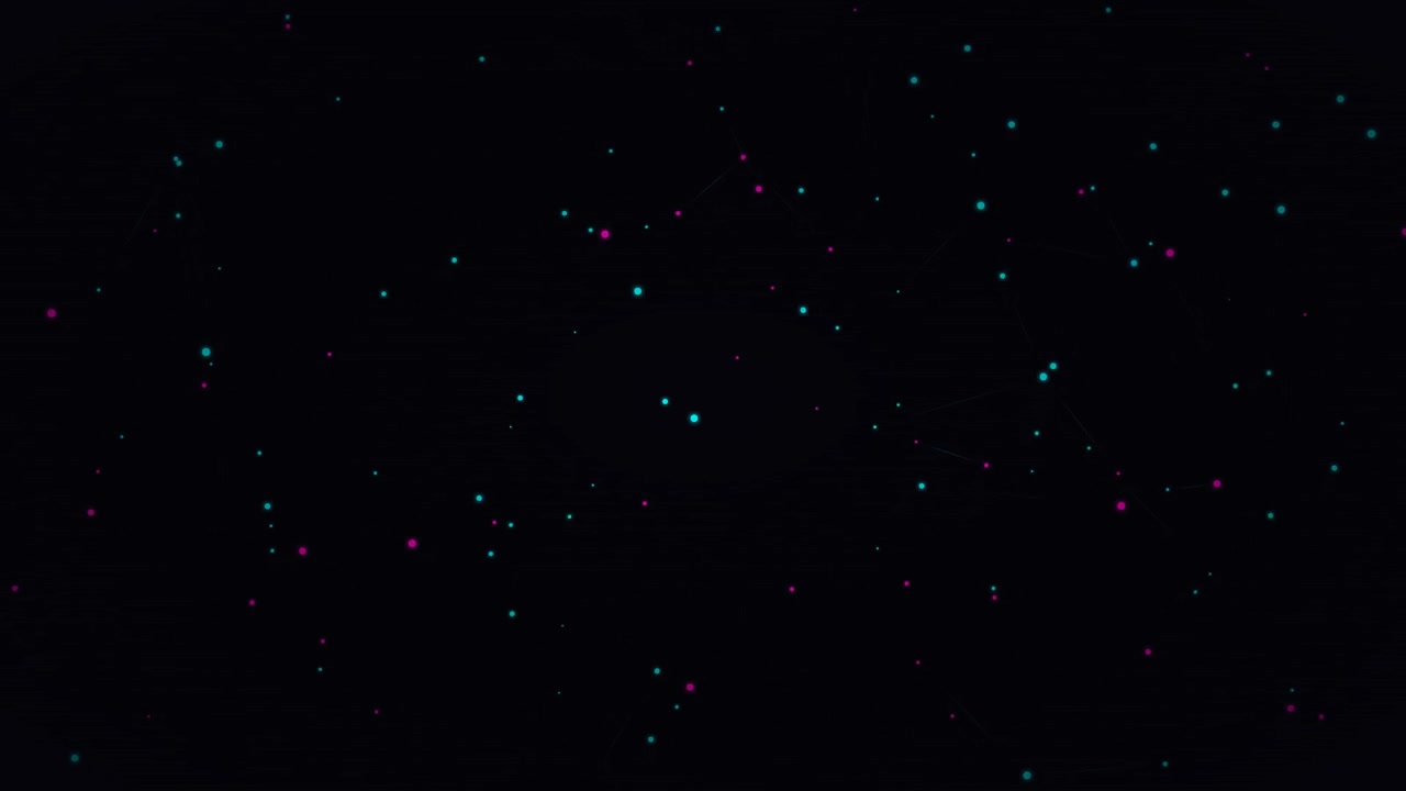 Abstract Digital Network Background with Floating Particles