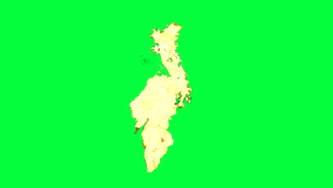 fuego en pantalla verde
