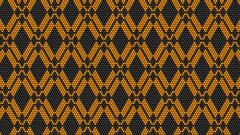 shapes like a honeycomb and moving yellow wave