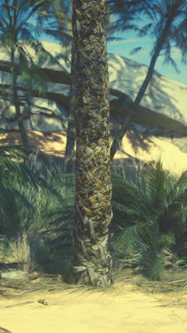 palmera en un paisaje desértico