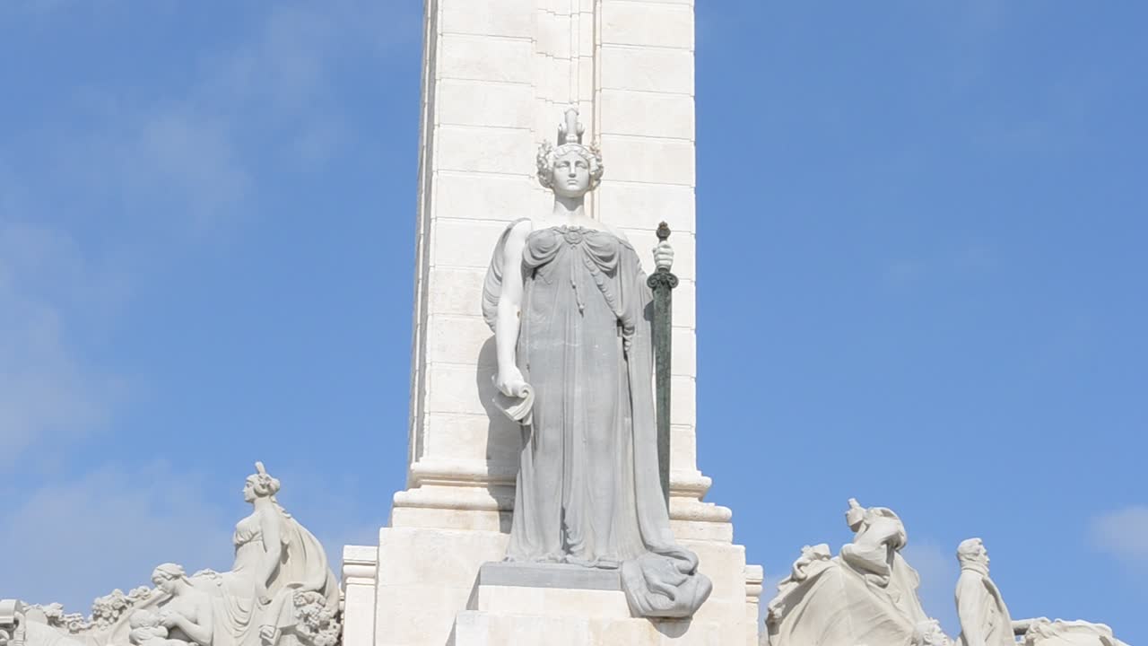 Monumento alla Costituzione di Cadice del 1812. Commemorazione della prima costituzione spagnola, promulgata a Cadice. "19 marzo 1812". Città di Cadice, Spagna, Andalusia