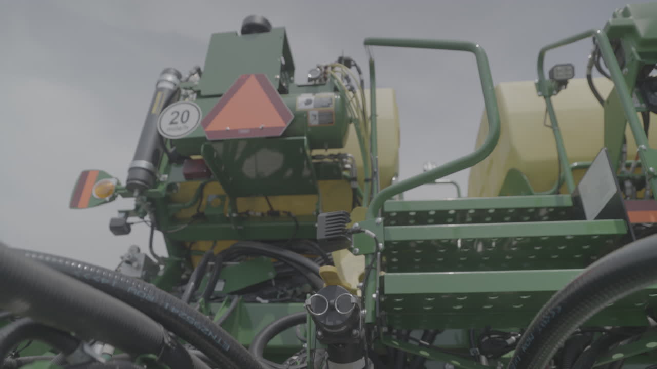 Details of John Deere Tractor on farm in Iowa