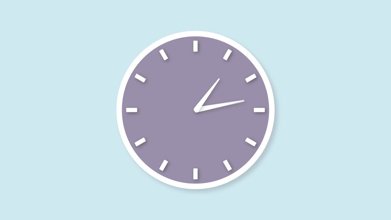 Round clock with rotating animated arrows