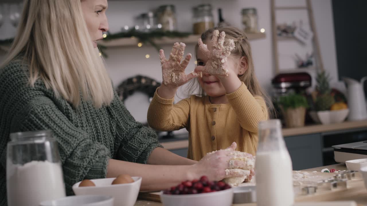 Video of Christmas baking and having fun
