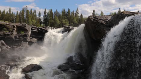 ristafallet waterfall in the western part of jamtland is listed as one of the most beautiful waterfalls in sweden.