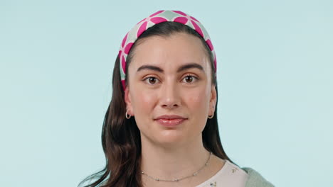 Portrait,-woman-and-smile-in-studio-for-skincare