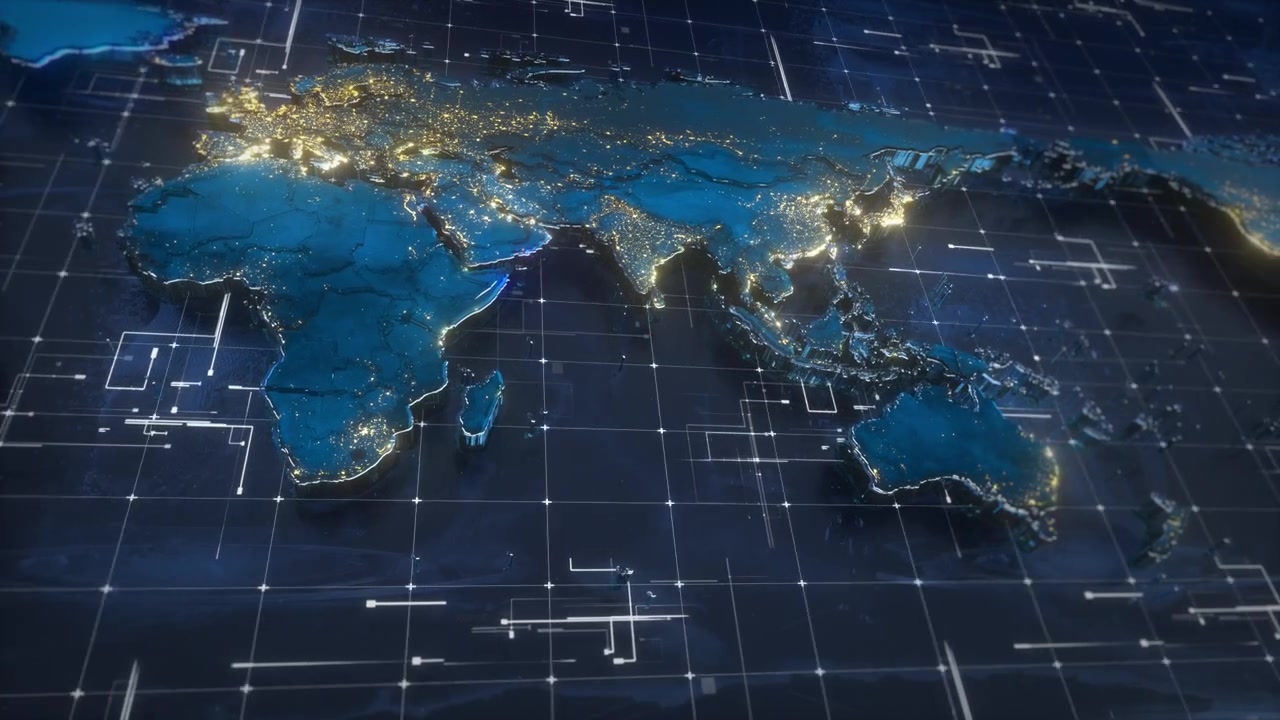 Digital Earth Global Network Animation