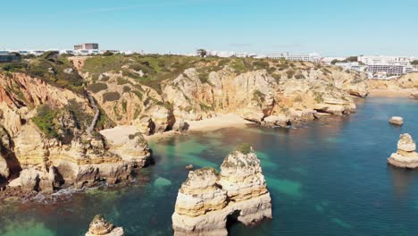 Strand,-Sonne,-Sand,-Meer-Und-Einsamkeit-In-Lagos,-Algarve