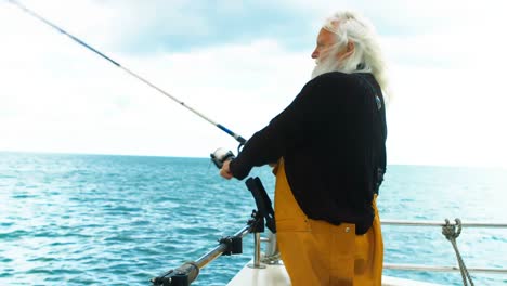 fisherman fishing from the boat