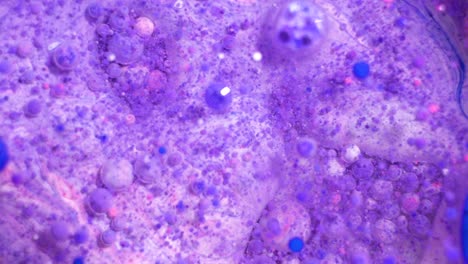 abstract purple liquid art with bubbles