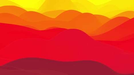 4k bucle sin costuras, fluido abstracto gradientes rojo amarillo, superficie ondulada de brillo interior. hermosos gradientes de color cálido como fondo líquido abstracto, animación suave. 3d en estilo moderno plano agradable 84