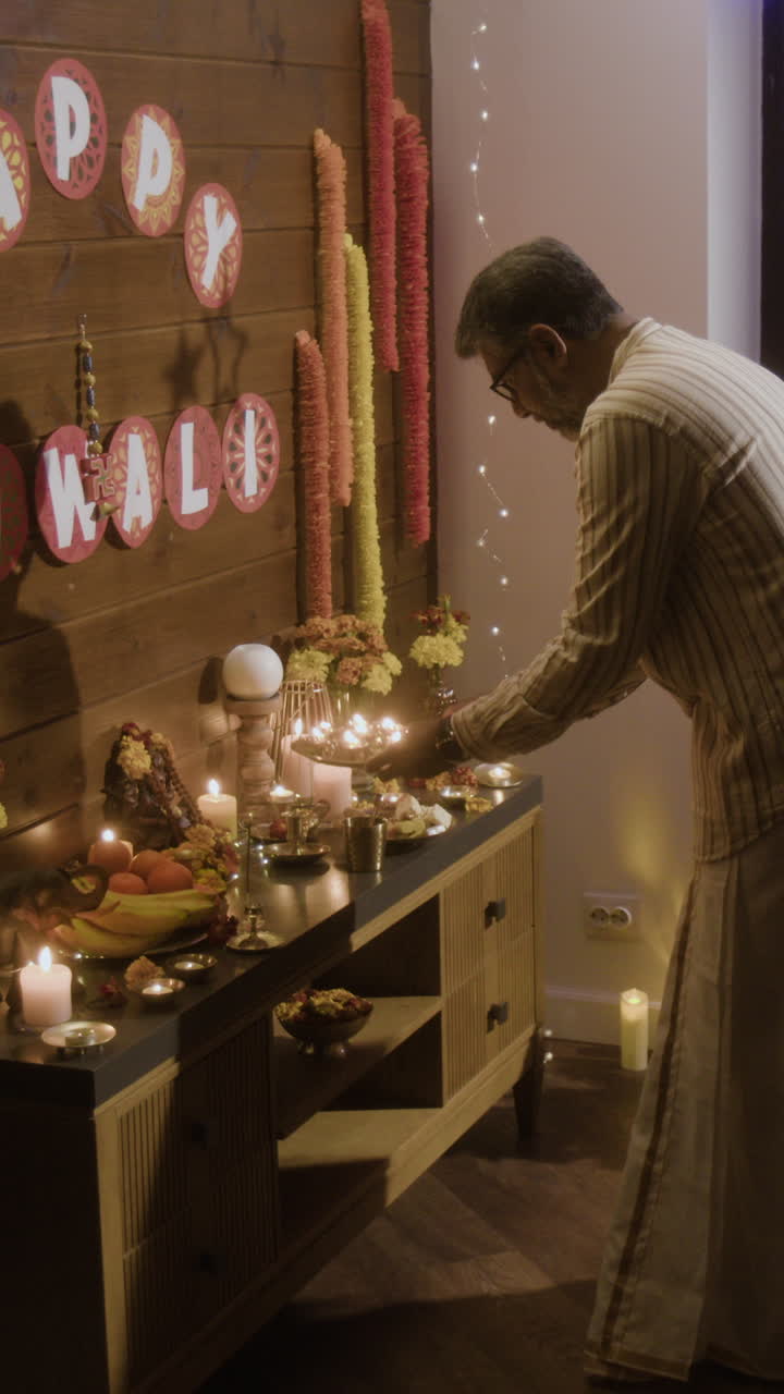 Diwali Celebration with Candles