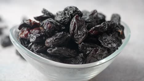 black raisins in a bowl