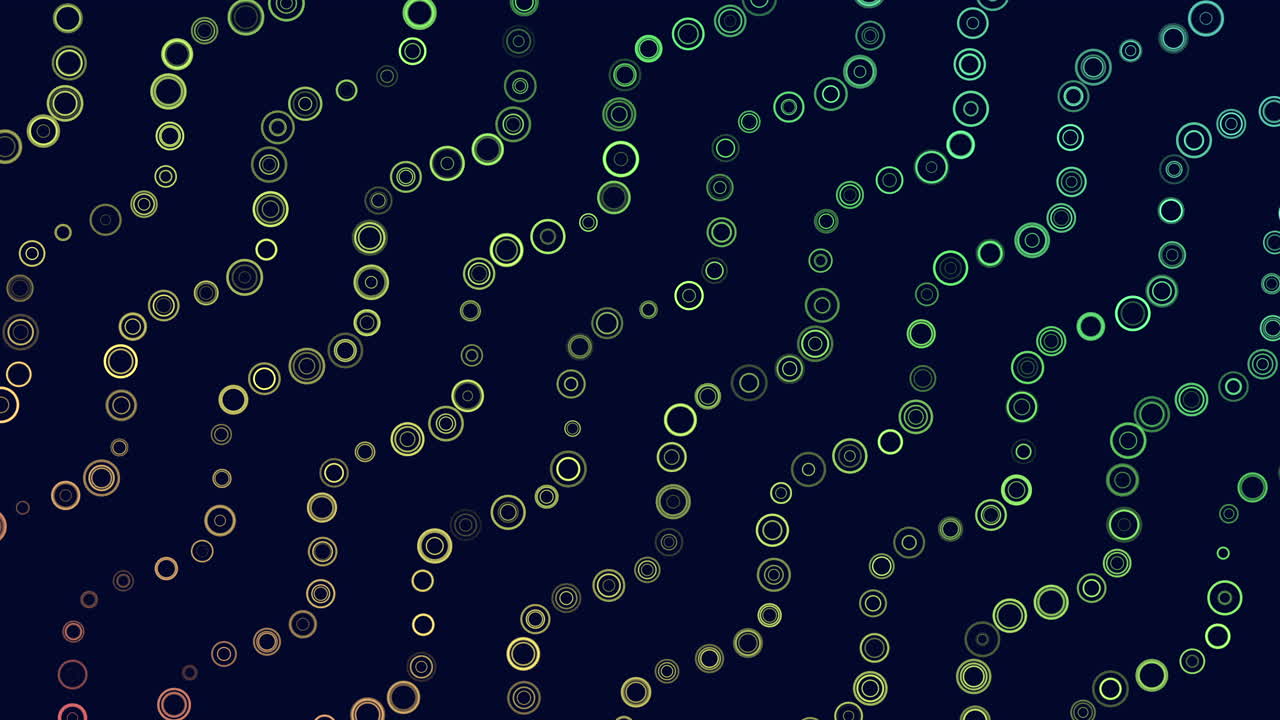 Vibrant and dynamic circle pattern in purple, pink, and yellow