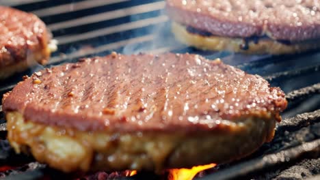 steak on the grill