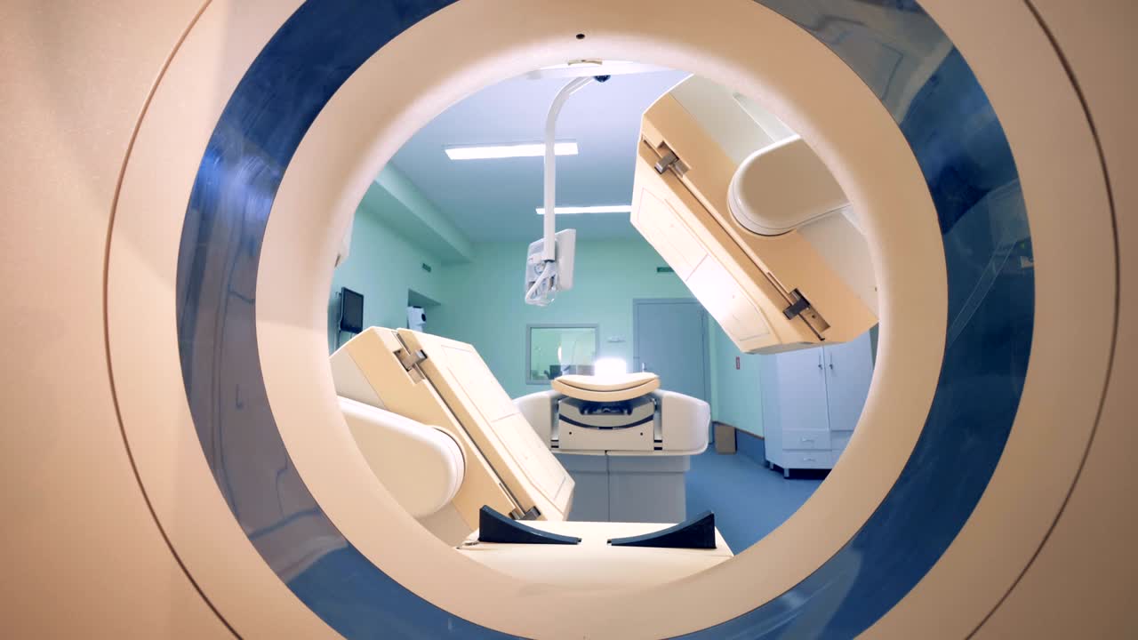 escáner de gatos, máquina tomográfica en acción.