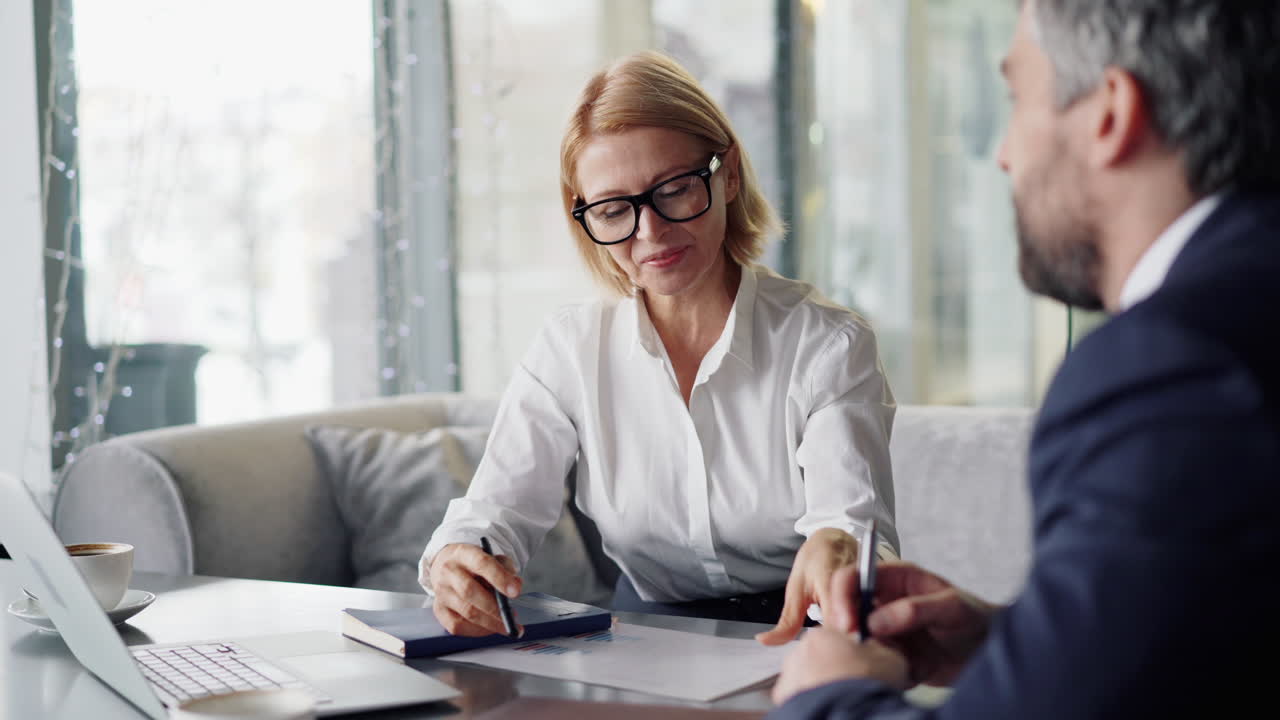 Business Meeting in a Coffee Shop