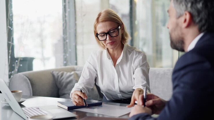 Business Meeting in a Coffee Shop