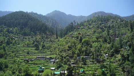 plants, houses and natural diversity of the mountainous region.