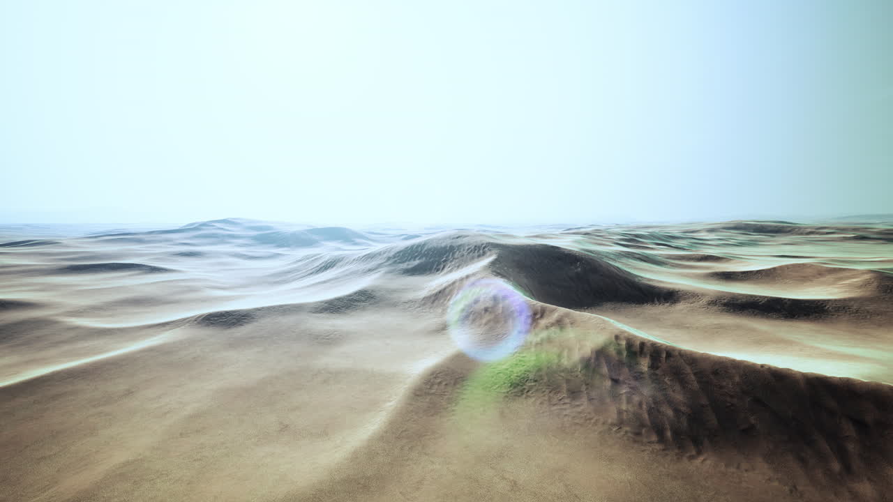 la luz de la puesta de sol en el hermoso desierto de abu dhabi