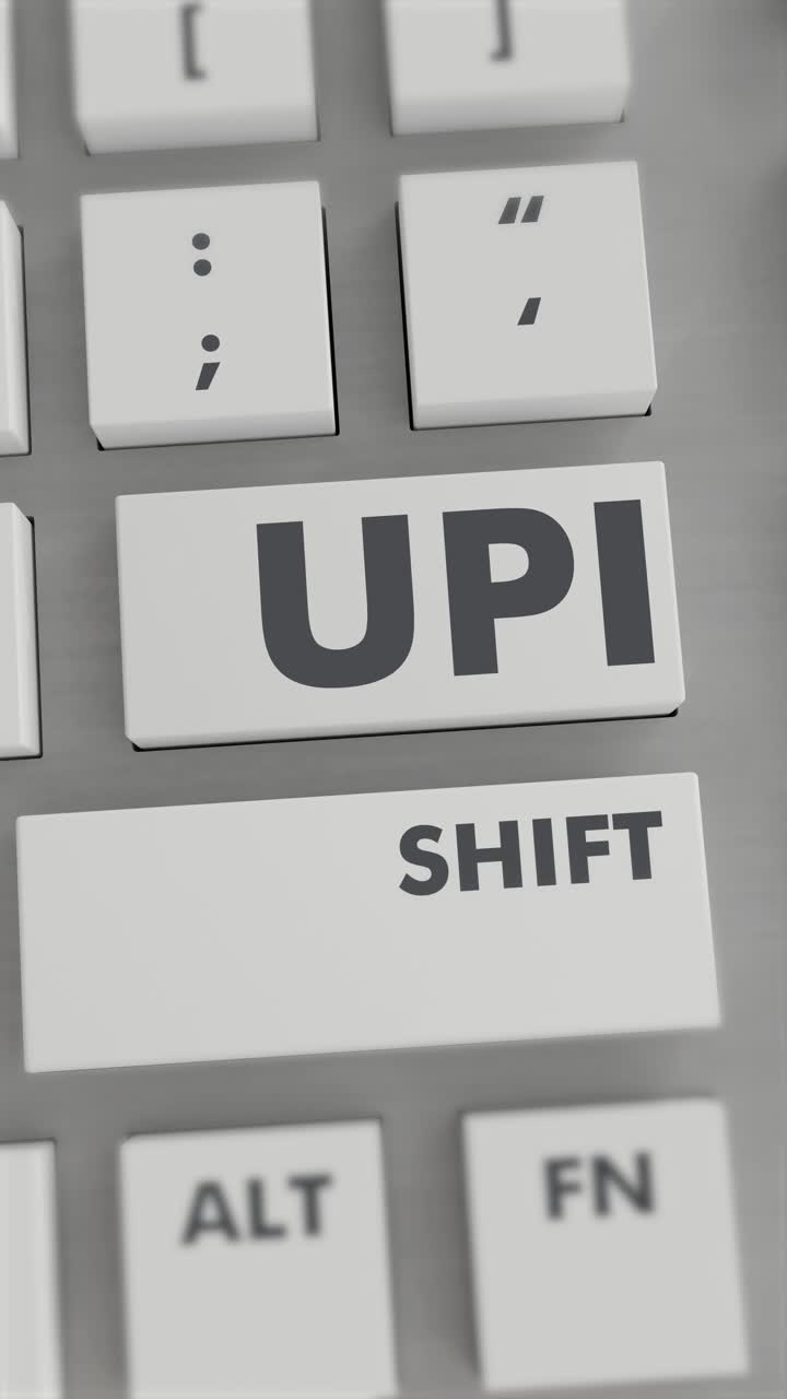 el botón upi presionado en el teclado vídeo vertical