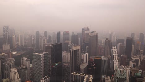 rooftop view of never ending modern cityscape from kl tower in kuala lumpur, malaysia