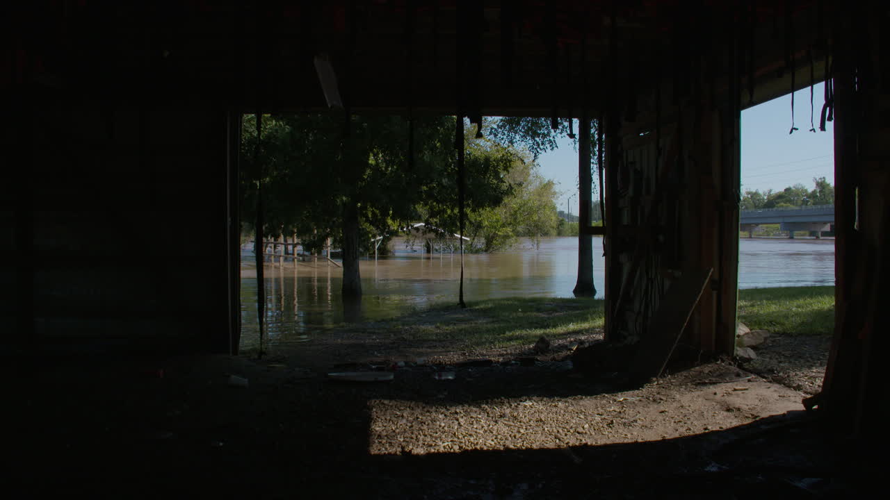 Flooded Landscape View from Abandoned Building