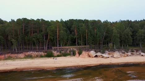 veczemju cliffs red rocks, latvia