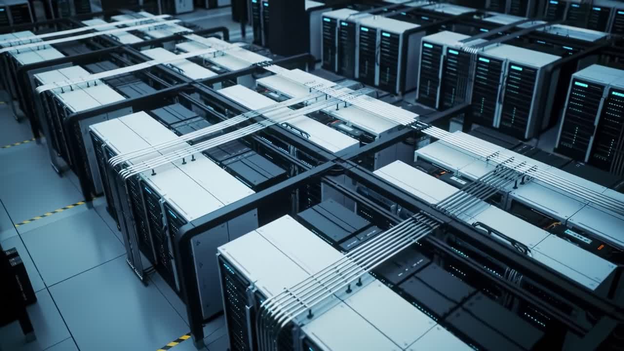 Modern Data Center Interior