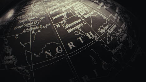 close-up of a vintage globe