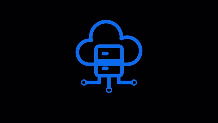 Animated Cloud Computing and Data Network Icon