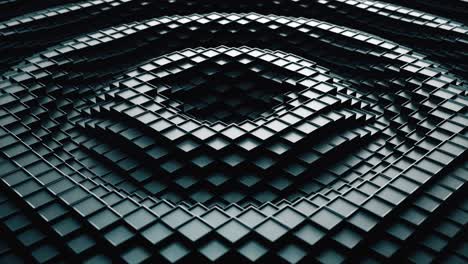 abstract geometric pattern of dark cubes