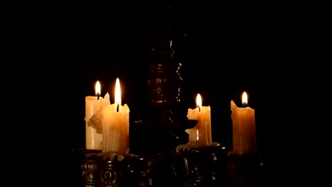 ornate vintage chandelier with candle holders