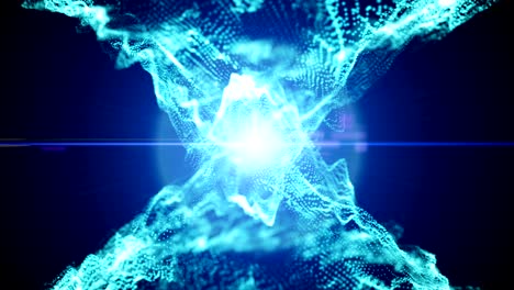 fondo sin costuras de partículas azules de 4k
