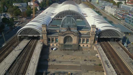 Dresden-Central-train-station-in-urban-city-landscape