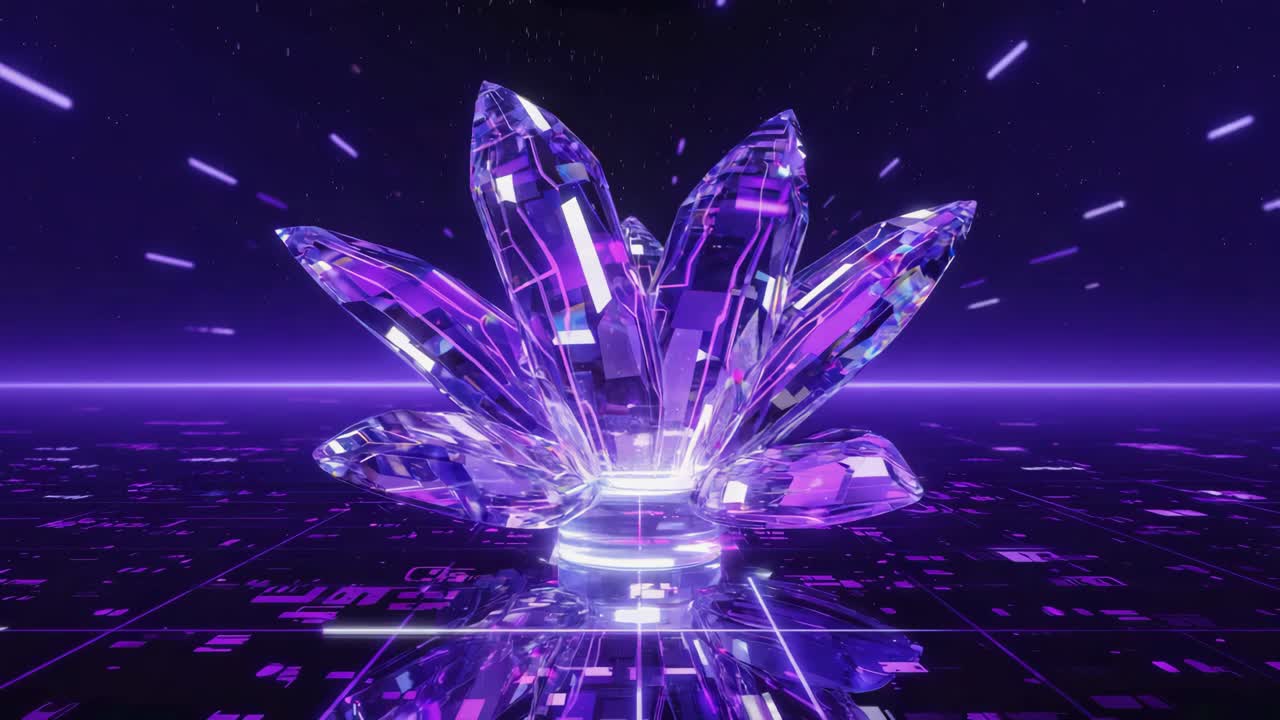 Abstract Crystal Lotus