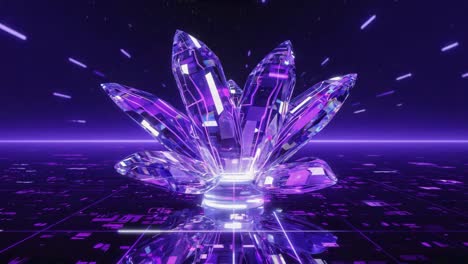 abstract crystal lotus