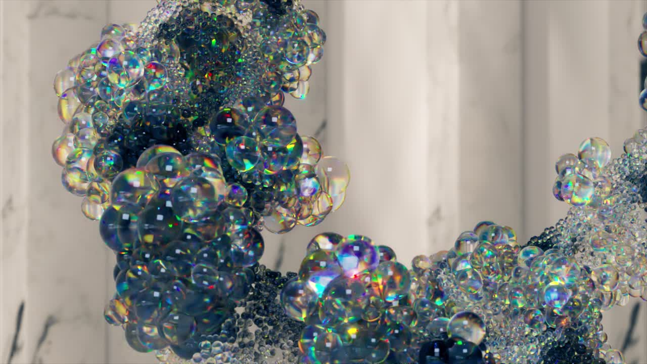 추상적인 거품 구조