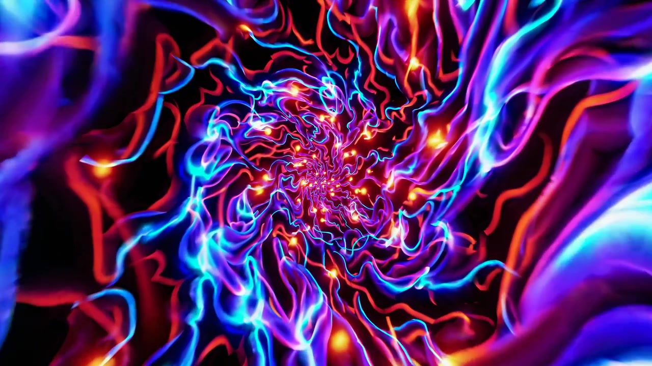 Vibrant Psychedelic Light Tunnel Motion Background