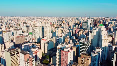 gran vista del centro de la ciudad de sao paulo con cielos azules y miles de edificios