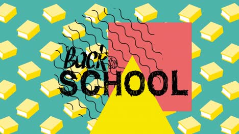 Animation-Von-Back-to-School-Texten-über-Schulsymbolen