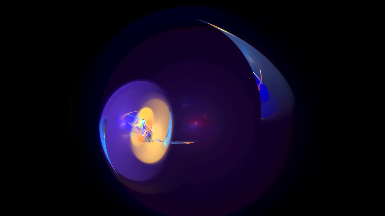Sfondo animato in loop astratto con sfera galattica blu