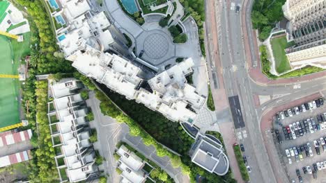 aerial view of hong kong wu kai sha area with modern residential building complex