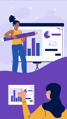 An-animation-of-a-Hand-drawn-business-strategy-with-chart