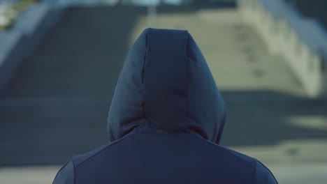 person wearing a hoodie