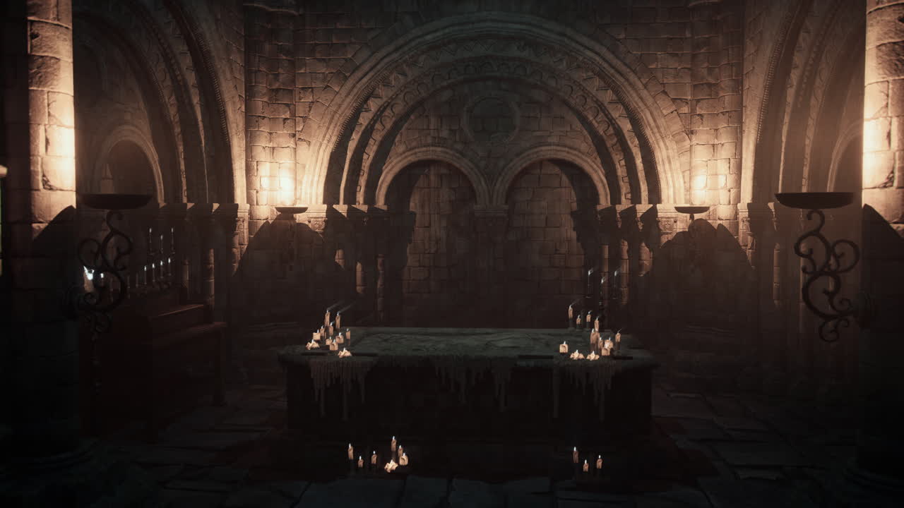 어고 신비로운 중세 성당